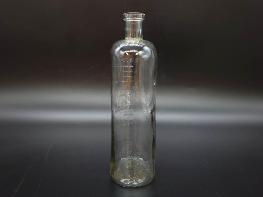 大正～昭和初期　時代を重ねた味わいのあるボトル瓶5点セット(ガラスビン、ガラス瓶、硝子、薬瓶、花瓶、花入、花器)(R-076787)