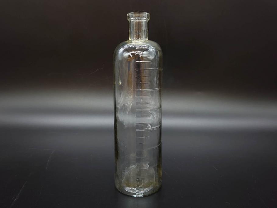 大正～昭和初期　時代を重ねた味わいのあるボトル瓶5点セット(ガラスビン、ガラス瓶、硝子、薬瓶、花瓶、花入、花器)(R-076787)