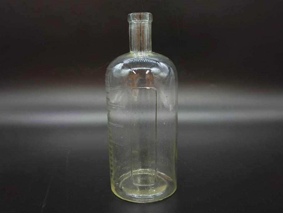 大正～昭和初期　時代を重ねた味わいのあるボトル瓶5点セット(ガラスビン、ガラス瓶、硝子、薬瓶、花瓶、花入、花器)(R-076787)