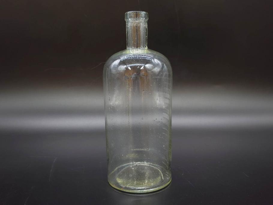 大正～昭和初期　時代を重ねた味わいのあるボトル瓶5点セット(ガラスビン、ガラス瓶、硝子、薬瓶、花瓶、花入、花器)(R-076787)