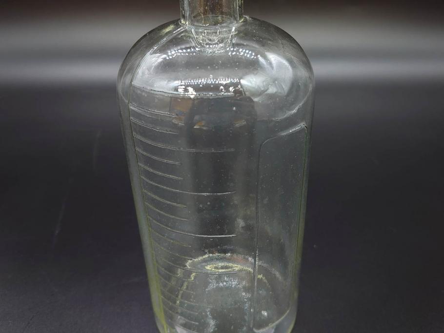 大正～昭和初期　時代を重ねた味わいのあるボトル瓶5点セット(ガラスビン、ガラス瓶、硝子、薬瓶、花瓶、花入、花器)(R-076787)