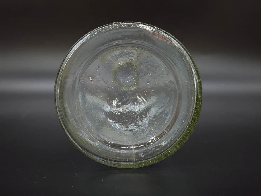 大正～昭和初期　時代を重ねた味わいのあるボトル瓶5点セット(ガラスビン、ガラス瓶、硝子、薬瓶、花瓶、花入、花器)(R-076787)
