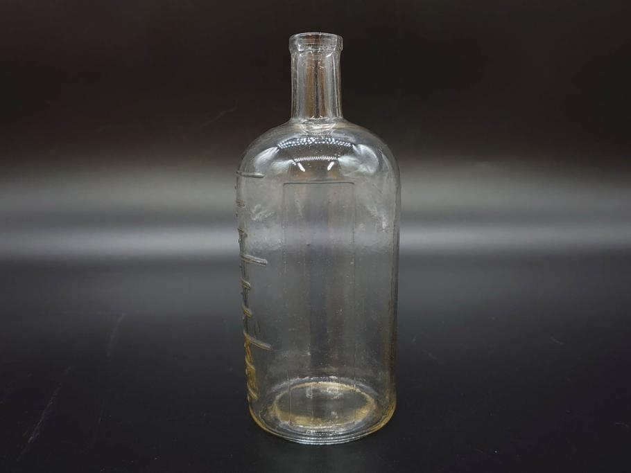 大正～昭和初期　時代を重ねた味わいのあるボトル瓶5点セット(ガラスビン、ガラス瓶、硝子、薬瓶、花瓶、花入、花器)(R-076787)
