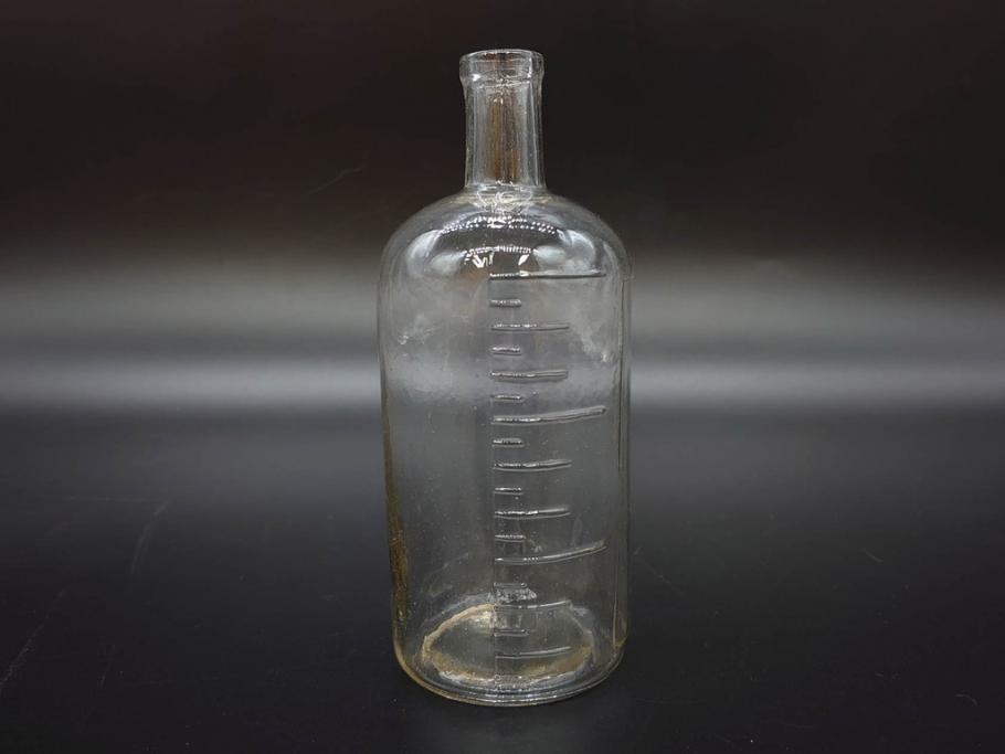 大正～昭和初期　時代を重ねた味わいのあるボトル瓶5点セット(ガラスビン、ガラス瓶、硝子、薬瓶、花瓶、花入、花器)(R-076787)