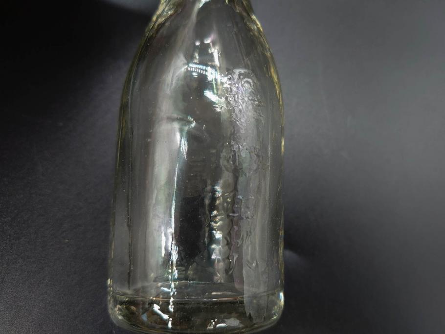大正～昭和初期　時代を重ねた味わいのあるボトル瓶5点セット(ガラスビン、ガラス瓶、硝子、薬瓶、花瓶、花入、花器)(R-076787)