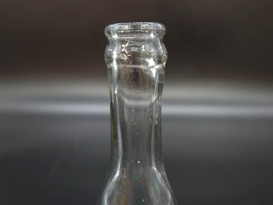 大正～昭和初期　時代を重ねた味わいのあるボトル瓶5点セット(ガラスビン、ガラス瓶、硝子、薬瓶、花瓶、花入、花器)(R-076787)