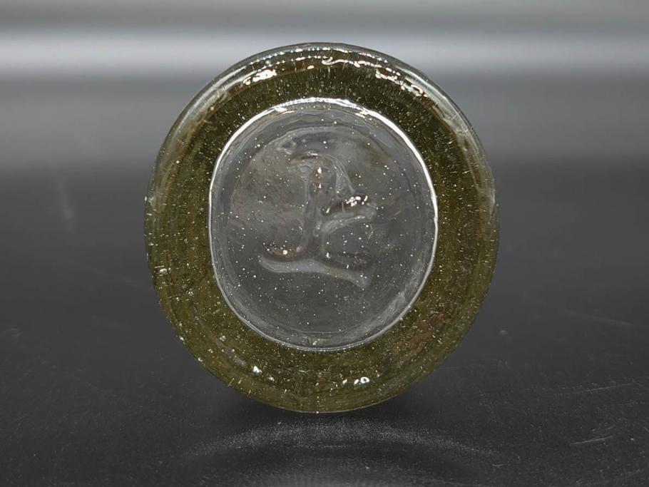 大正～昭和初期　時代を重ねた味わいのあるボトル瓶5点セット(ガラスビン、ガラス瓶、硝子、薬瓶、花瓶、花入、花器)(R-076787)
