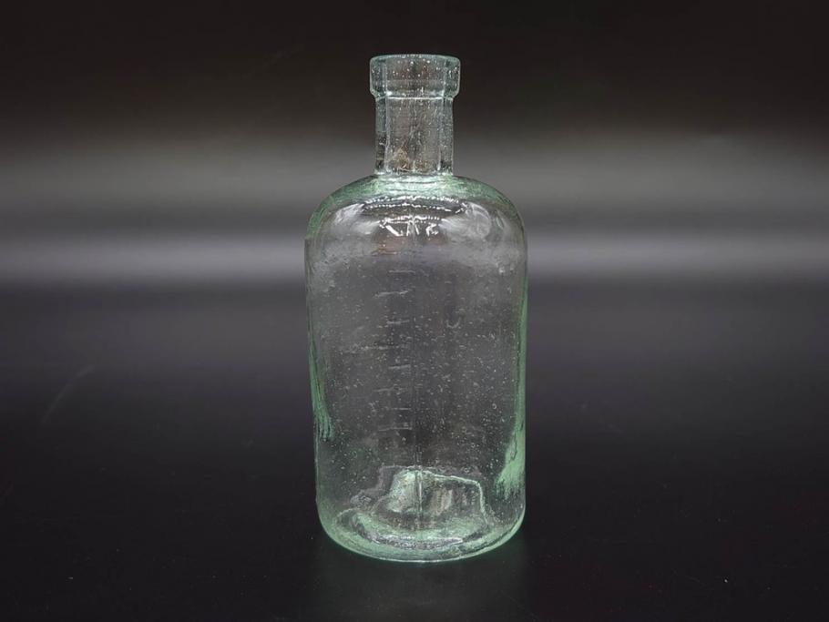 大正～昭和初期　時代を重ねた味わいのあるボトル瓶5点セット(ガラスビン、ガラス瓶、硝子、薬瓶、花瓶、花入、花器)(R-076787)