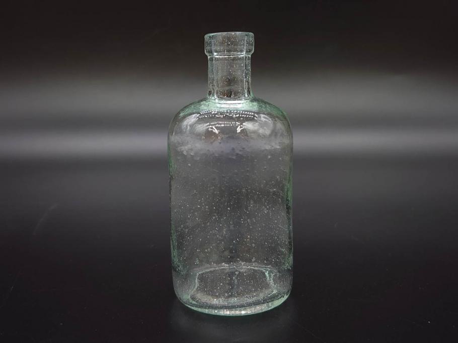 大正～昭和初期　時代を重ねた味わいのあるボトル瓶5点セット(ガラスビン、ガラス瓶、硝子、薬瓶、花瓶、花入、花器)(R-076787)