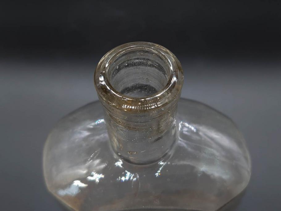 大正～昭和初期　お部屋のアクセントになるボトル瓶5点セット(ガラスビン、ガラス瓶、硝子、薬瓶、花瓶、花入、花器)(R-076915)