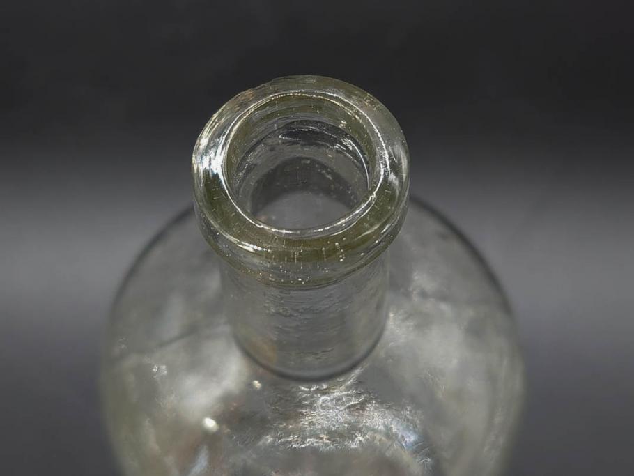 大正～昭和初期　お部屋のアクセントになるボトル瓶5点セット(ガラスビン、ガラス瓶、硝子、薬瓶、花瓶、花入、花器)(R-076915)