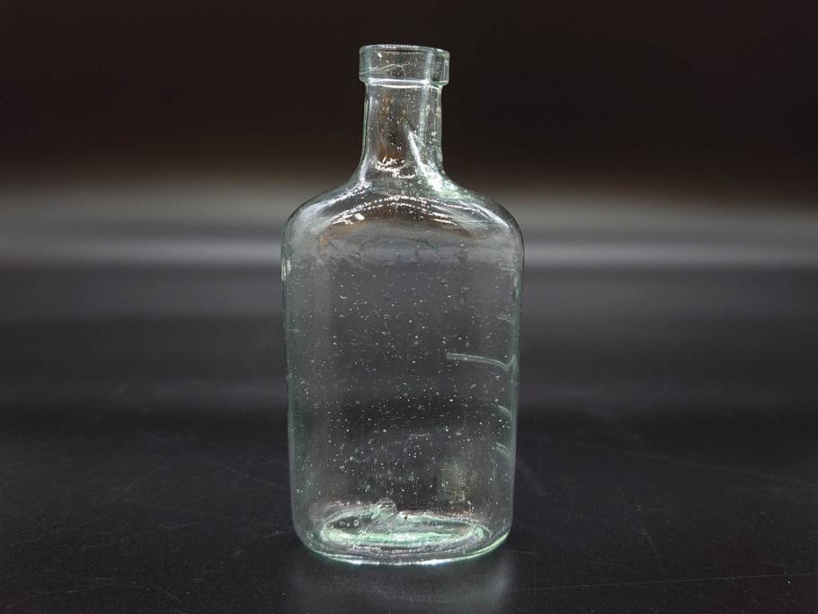 大正～昭和初期　お部屋のアクセントになるボトル瓶5点セット(ガラスビン、ガラス瓶、硝子、薬瓶、花瓶、花入、花器)(R-076915)