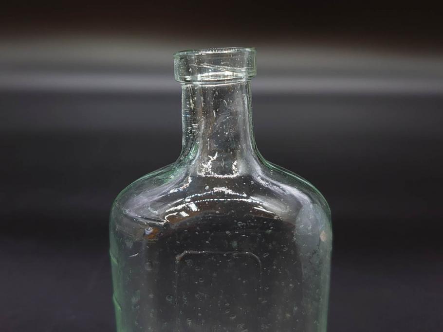 大正～昭和初期　お部屋のアクセントになるボトル瓶5点セット(ガラスビン、ガラス瓶、硝子、薬瓶、花瓶、花入、花器)(R-076915)