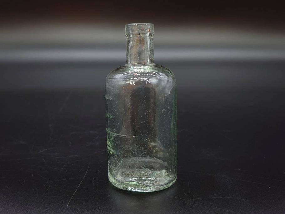 大正～昭和初期　お部屋のアクセントになるボトル瓶5点セット(ガラスビン、ガラス瓶、硝子、薬瓶、花瓶、花入、花器)(R-076915)