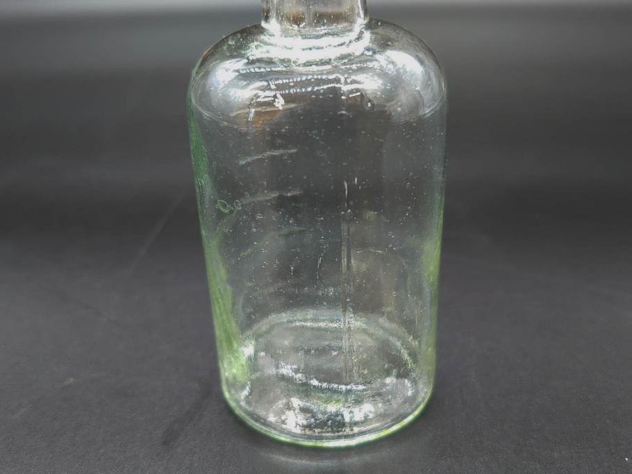 大正～昭和初期　お部屋のアクセントになるボトル瓶5点セット(ガラスビン、ガラス瓶、硝子、薬瓶、花瓶、花入、花器)(R-076915)