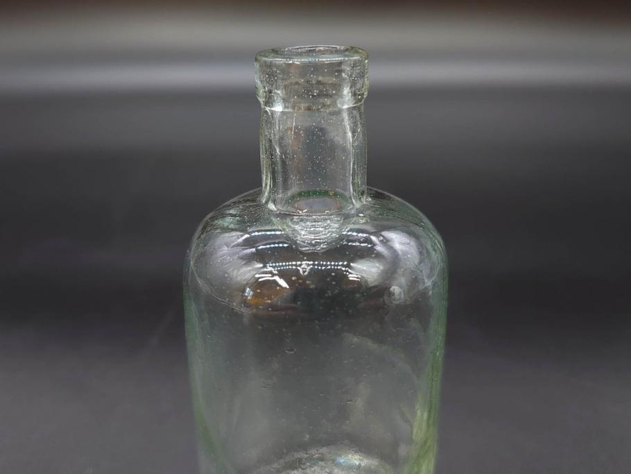 大正～昭和初期　お部屋のアクセントになるボトル瓶5点セット(ガラスビン、ガラス瓶、硝子、薬瓶、花瓶、花入、花器)(R-076915)