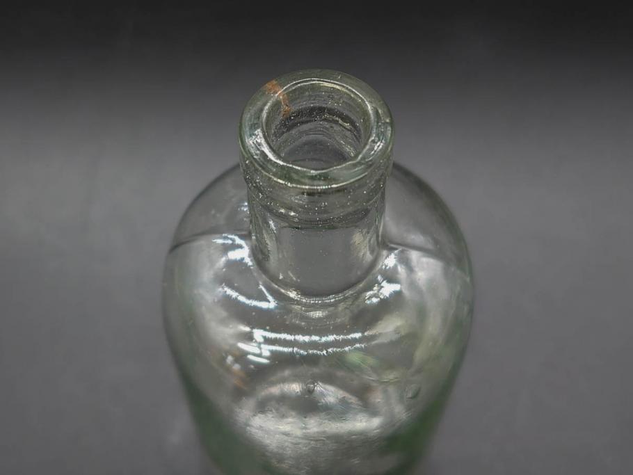 大正～昭和初期　お部屋のアクセントになるボトル瓶5点セット(ガラスビン、ガラス瓶、硝子、薬瓶、花瓶、花入、花器)(R-076915)