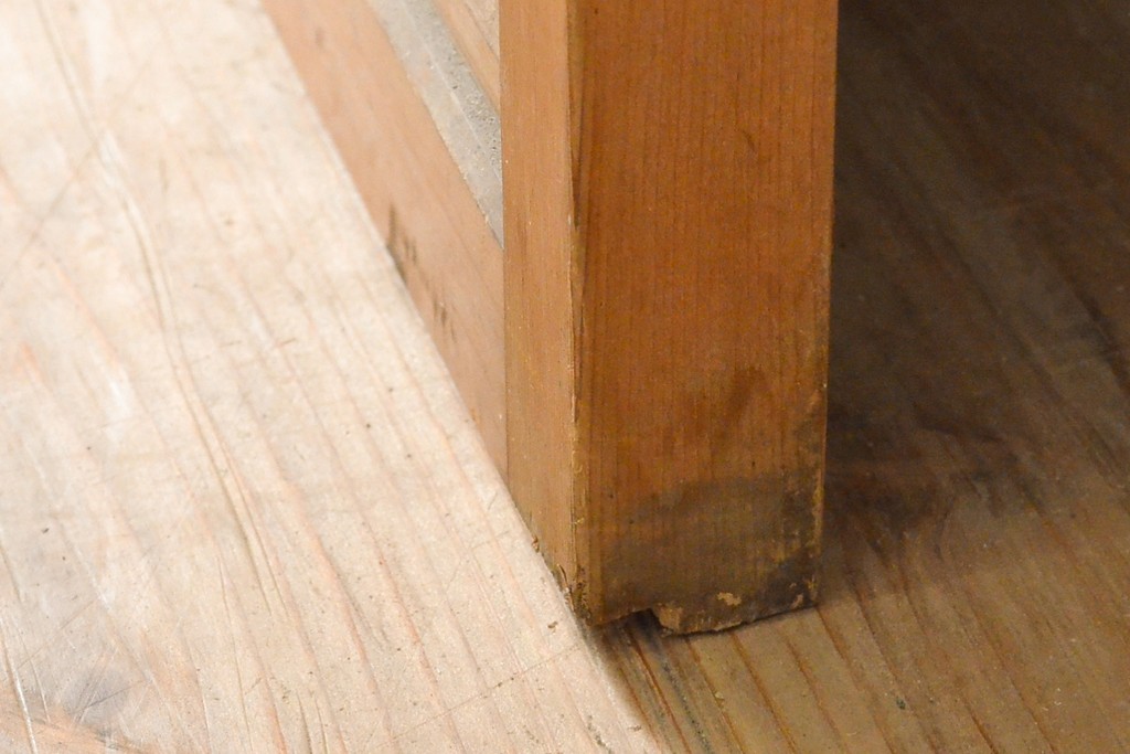 アンティーク建具　昭和初期　高級品!　幅狭タイプ　和の雰囲気を高める裏障子付き格子戸4枚セット(帯ガラス戸、引き戸、障子戸、建具)(R-059288)