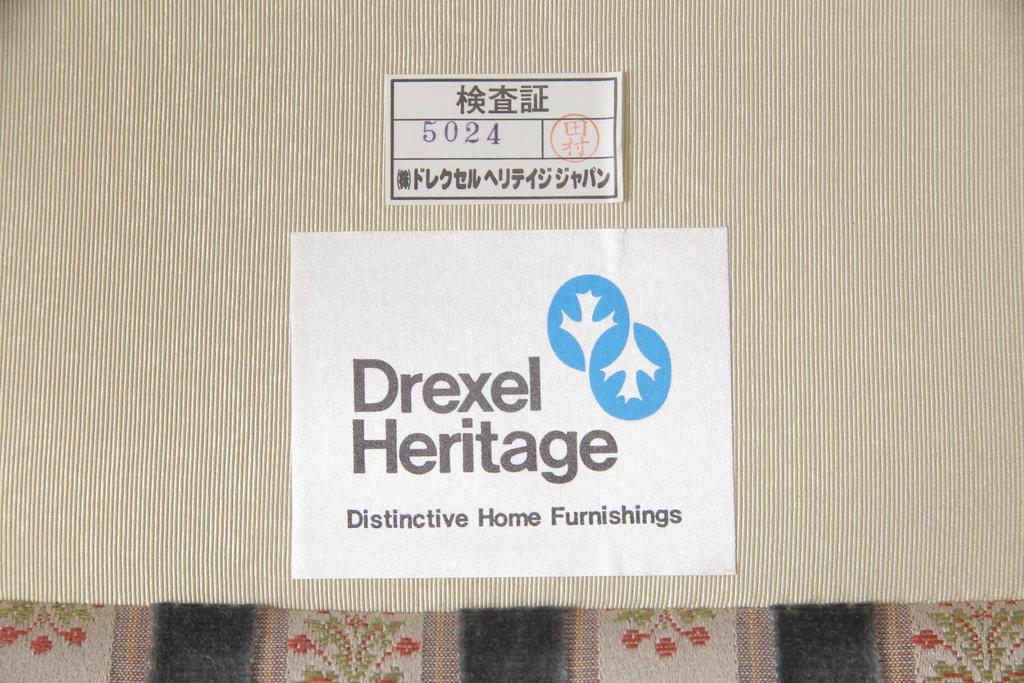 中古　美品　DREXEL HERITAGE(ドレクセルヘリテイジ)　Upholstery(アップホルスタリー)　ワンランク上の上質なお部屋作りにぴったりの1人掛けソファ(アームチェア、一人掛けソファ)(R-054980)