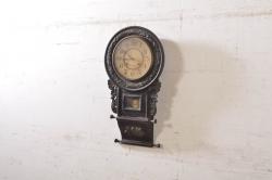 アンティーク時計　大正昭和初期　精工舎(SEIKOSHA、セイコー)　ゼンマイ式　珍しいガラス絵の八角柱時計(掛け時計)(R-045349)
