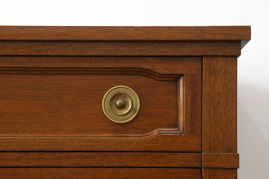 中古　美品　DREXEL HERITAGE(ドレクセルヘリテイジ)　Triune(トライユン)　上品な佇まいが魅力のマホガニー材製サイドボード(サイドチェスト、引き出し)(定価約70万円)(R-078159)