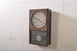 アンティーク雑貨　昭和レトロ　EIKEISHA(栄計舎)　SUPER DELUXE　手巻き式　30DAY　振り子時計(柱時計、壁掛け時計)(1)