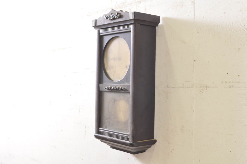 和製アンティーク　堀田時計店　N.H.T　SILVERFAN　クラシカルな佇まいの掛け時計(柱時計、古時計、振り子時計)(R-072448)