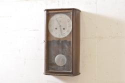 和製アンティーク　ペイント仕上げ限定　Meiji(明治時計社)　昭和レトロな雰囲気溢れる掛け時計(柱時計、古時計、振り子時計)(R-072173)