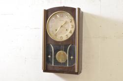 アンティーク時計　昭和初期　トレードマーク　CITIZEN(シチズン)　ゼンマイ式　クラシカルなデザインがおしゃれな壁掛け時計(振り子時計、柱時計)(R-045059)
