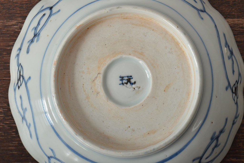 江戸期 古伊万里 長皿 線描なます皿 龍の図 蓋茶碗 海老皿など5