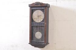 和製アンティーク　精工舎(SEIKOSHA、セイコー)　TOKIO JAPAN　TRADE(S)MARK　8DAY　繊細な彫刻の意匠が素敵な大きい掛け時計(柱時計、古時計、振り子時計)(R-072354)