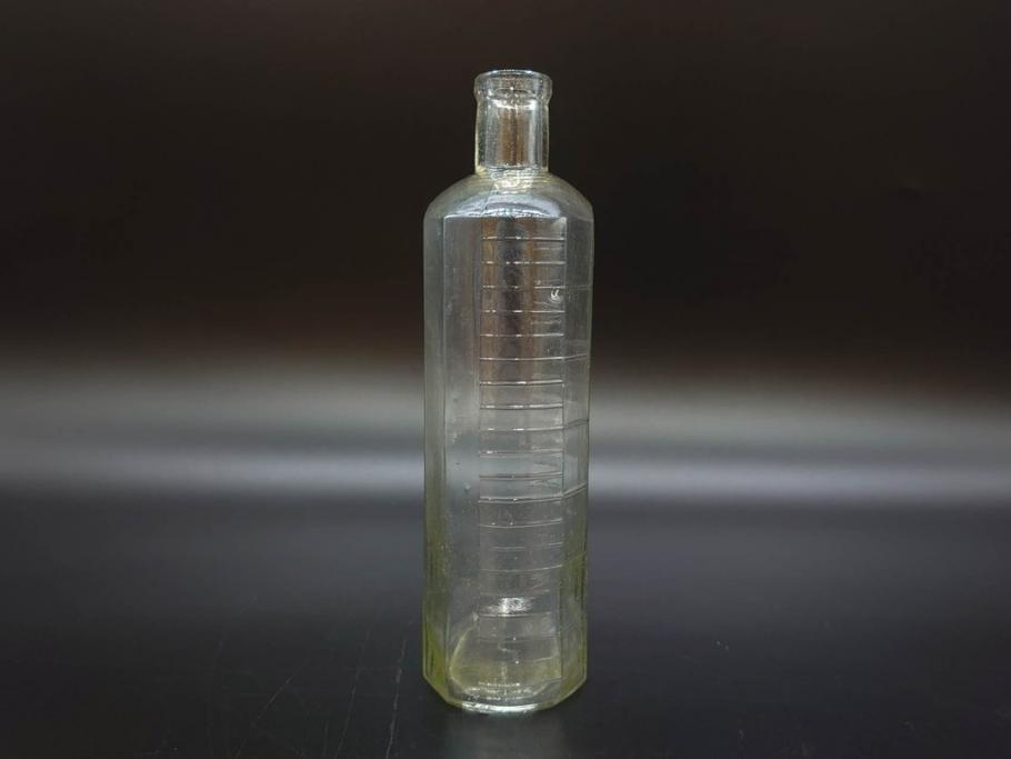 大正～昭和初期　レトロな風情を感じるボトル瓶5点セット(ガラスビン、ガラス瓶、硝子、薬瓶、花瓶、花入、花器)(R-076944)