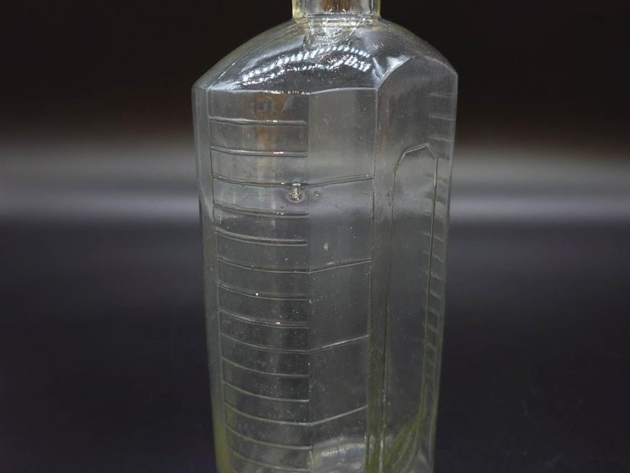 大正～昭和初期　レトロな風情を感じるボトル瓶5点セット(ガラスビン、ガラス瓶、硝子、薬瓶、花瓶、花入、花器)(R-076944)