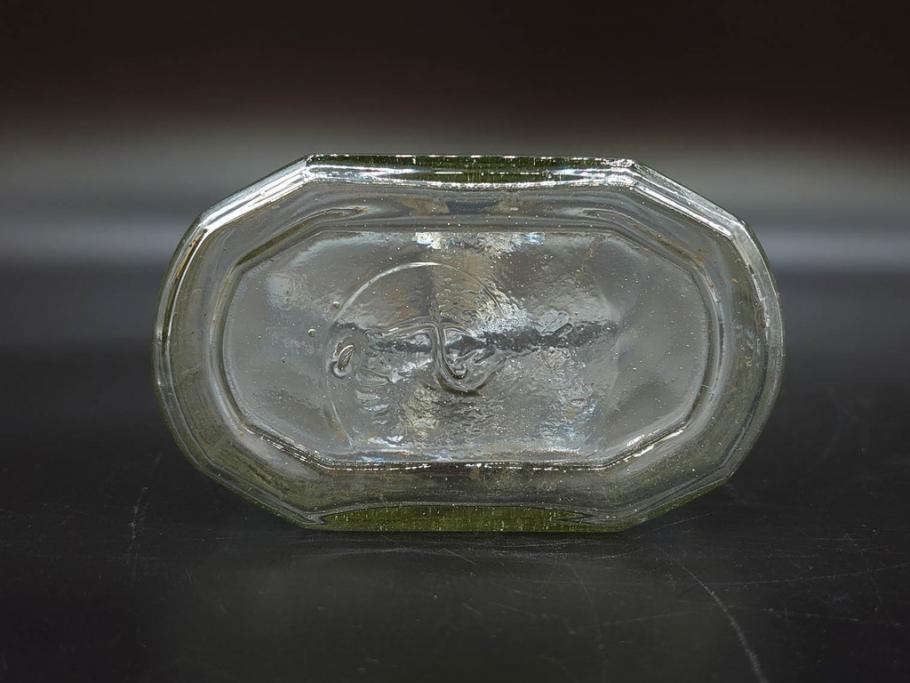 大正～昭和初期　レトロな風情を感じるボトル瓶5点セット(ガラスビン、ガラス瓶、硝子、薬瓶、花瓶、花入、花器)(R-076944)