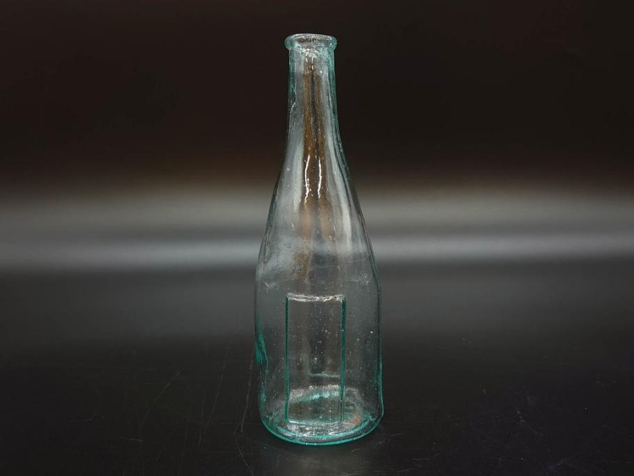 大正～昭和初期　レトロな風情を感じるボトル瓶5点セット(ガラスビン、ガラス瓶、硝子、薬瓶、花瓶、花入、花器)(R-076944)