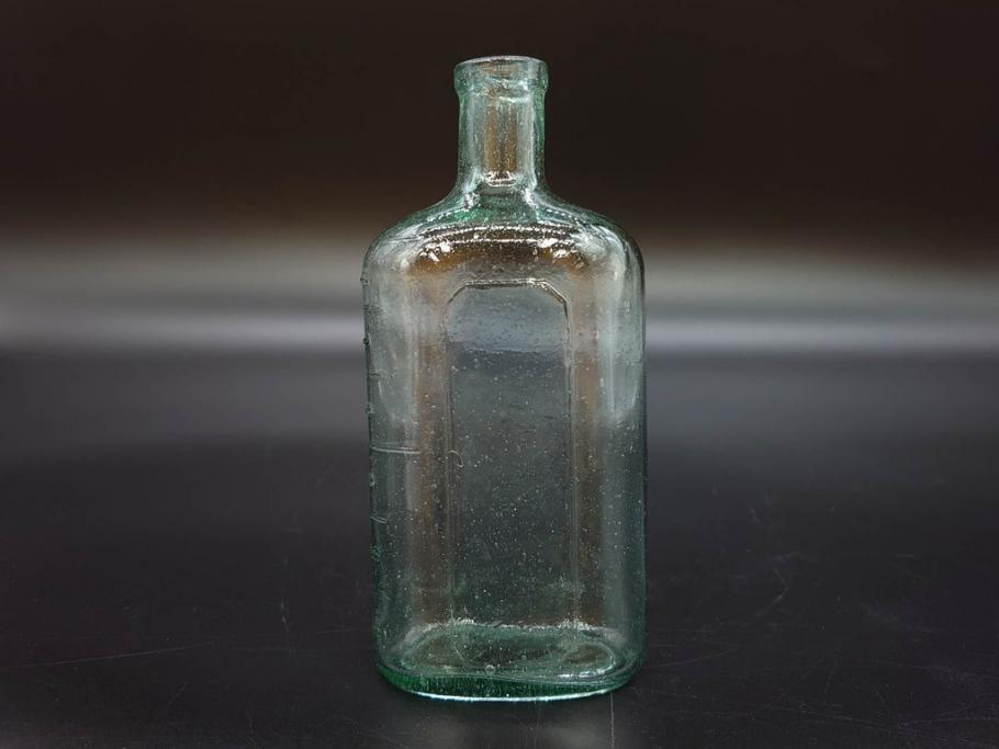 大正～昭和初期　レトロな風情を感じるボトル瓶5点セット(ガラスビン、ガラス瓶、硝子、薬瓶、花瓶、花入、花器)(R-076944)