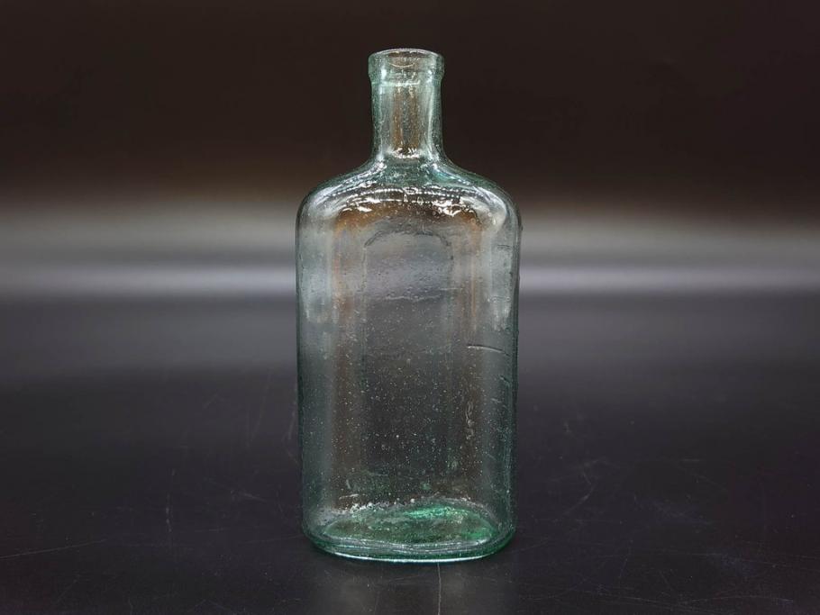 大正～昭和初期　レトロな風情を感じるボトル瓶5点セット(ガラスビン、ガラス瓶、硝子、薬瓶、花瓶、花入、花器)(R-076944)