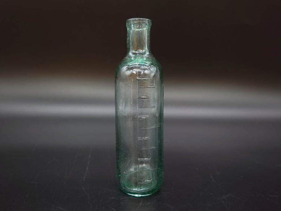 大正～昭和初期　レトロな風情を感じるボトル瓶5点セット(ガラスビン、ガラス瓶、硝子、薬瓶、花瓶、花入、花器)(R-076944)
