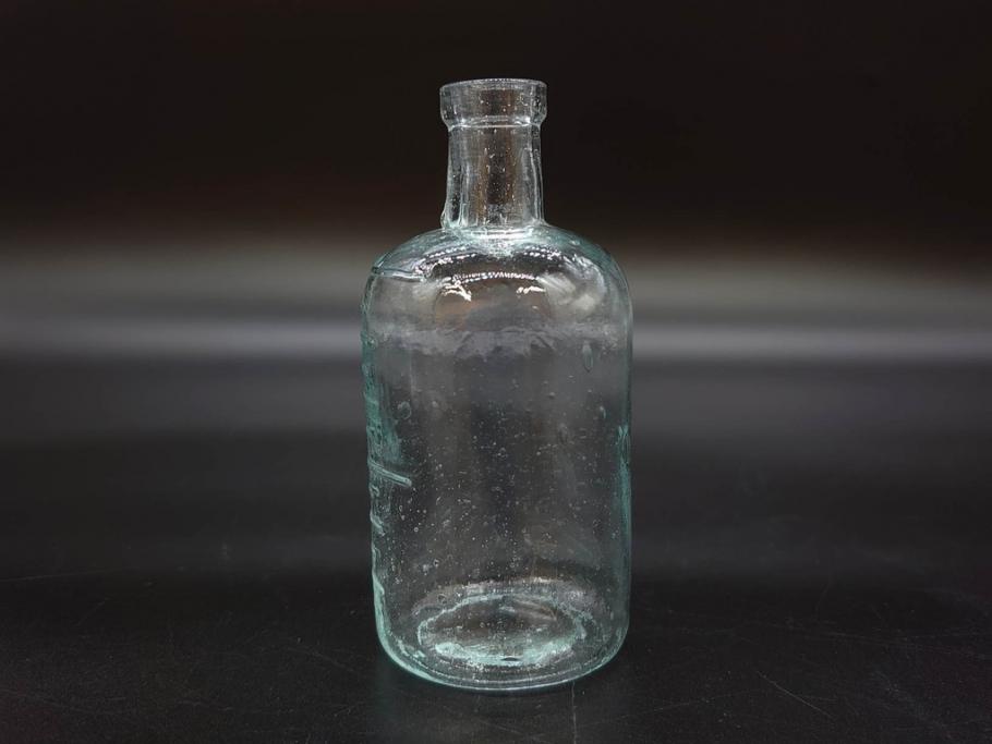 大正～昭和初期　レトロな風情を感じるボトル瓶5点セット(ガラスビン、ガラス瓶、硝子、薬瓶、花瓶、花入、花器)(R-076944)