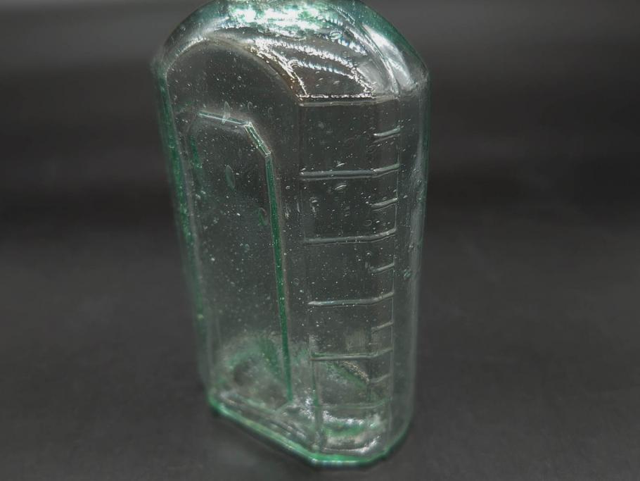 大正～昭和初期　レトロな風情を感じるボトル瓶5点セット(ガラスビン、ガラス瓶、硝子、薬瓶、花瓶、花入、花器)(R-076944)
