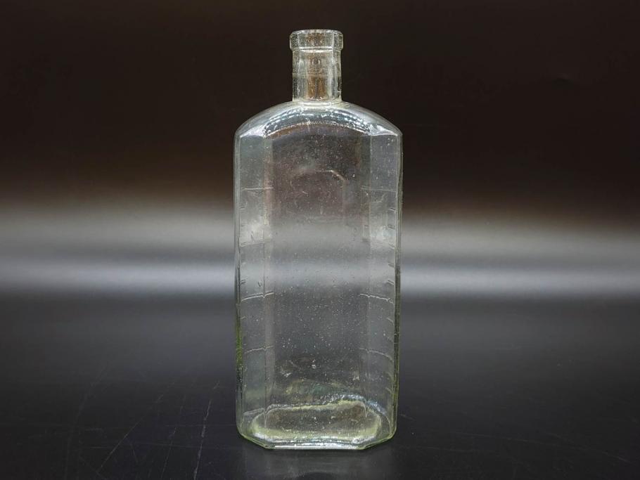 大正～昭和初期　歴史を重ねた趣のあるボトル瓶5点セット(ガラスビン、ガラス瓶、硝子、薬瓶、花瓶、花入、花器)(R-076945)
