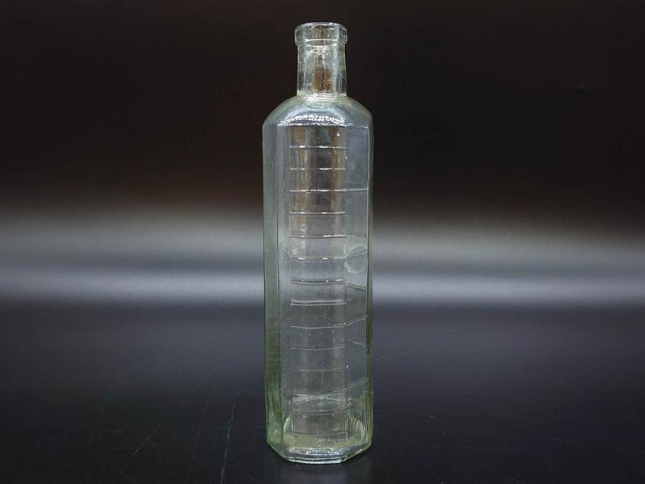大正～昭和初期　歴史を重ねた趣のあるボトル瓶5点セット(ガラスビン、ガラス瓶、硝子、薬瓶、花瓶、花入、花器)(R-076945)