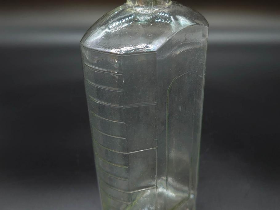 大正～昭和初期　歴史を重ねた趣のあるボトル瓶5点セット(ガラスビン、ガラス瓶、硝子、薬瓶、花瓶、花入、花器)(R-076945)