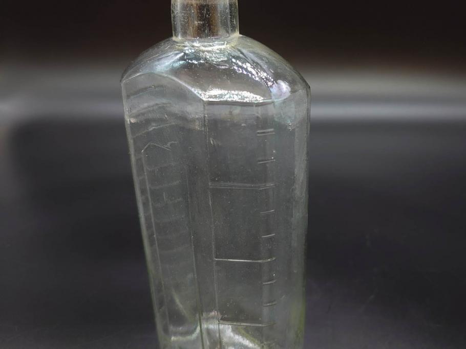 大正～昭和初期　歴史を重ねた趣のあるボトル瓶5点セット(ガラスビン、ガラス瓶、硝子、薬瓶、花瓶、花入、花器)(R-076945)