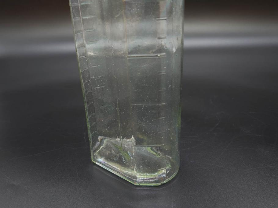大正～昭和初期　歴史を重ねた趣のあるボトル瓶5点セット(ガラスビン、ガラス瓶、硝子、薬瓶、花瓶、花入、花器)(R-076945)