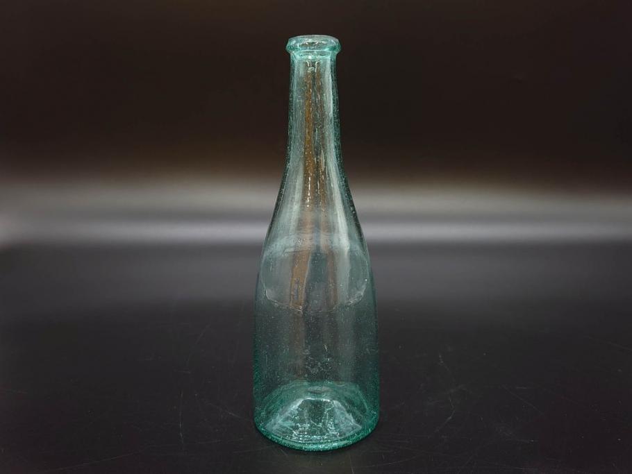 大正～昭和初期　歴史を重ねた趣のあるボトル瓶5点セット(ガラスビン、ガラス瓶、硝子、薬瓶、花瓶、花入、花器)(R-076945)