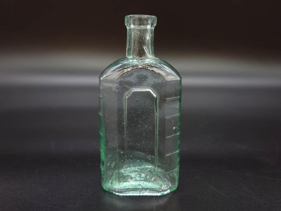 大正～昭和初期　歴史を重ねた趣のあるボトル瓶5点セット(ガラスビン、ガラス瓶、硝子、薬瓶、花瓶、花入、花器)(R-076945)