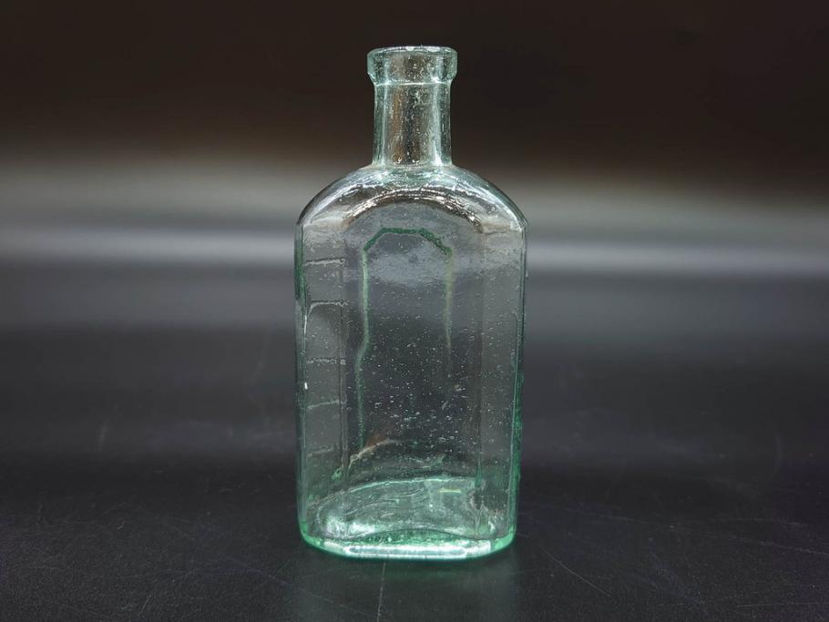 大正～昭和初期　歴史を重ねた趣のあるボトル瓶5点セット(ガラスビン、ガラス瓶、硝子、薬瓶、花瓶、花入、花器)(R-076945)