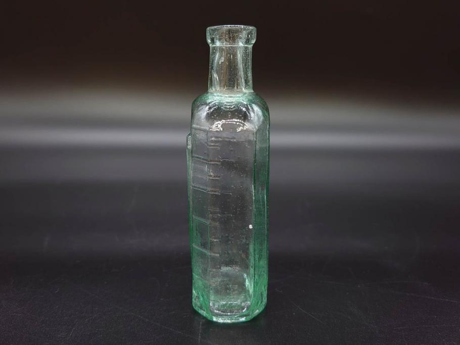 大正～昭和初期　歴史を重ねた趣のあるボトル瓶5点セット(ガラスビン、ガラス瓶、硝子、薬瓶、花瓶、花入、花器)(R-076945)
