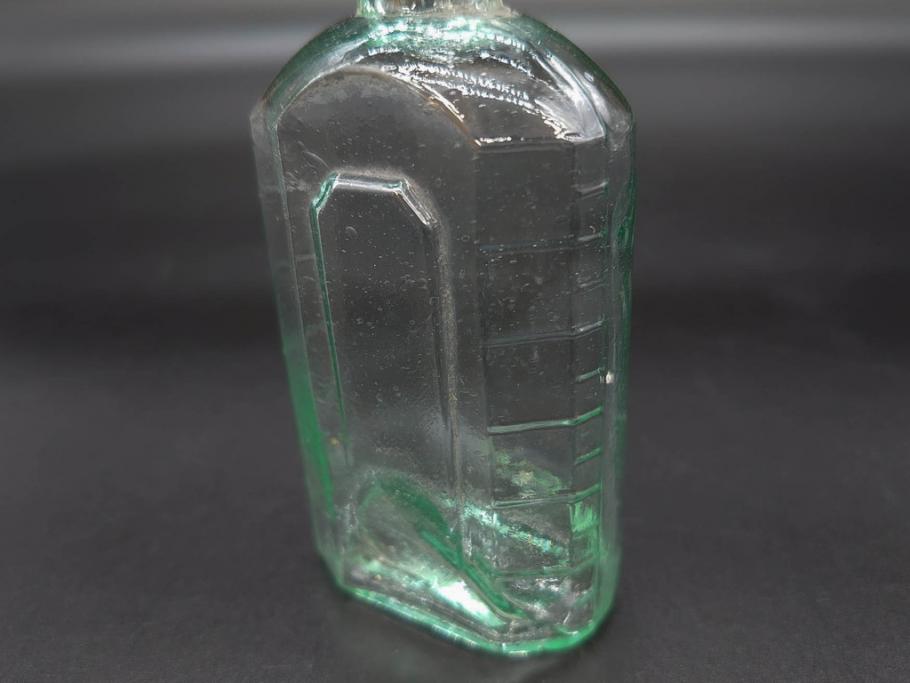 大正～昭和初期　歴史を重ねた趣のあるボトル瓶5点セット(ガラスビン、ガラス瓶、硝子、薬瓶、花瓶、花入、花器)(R-076945)